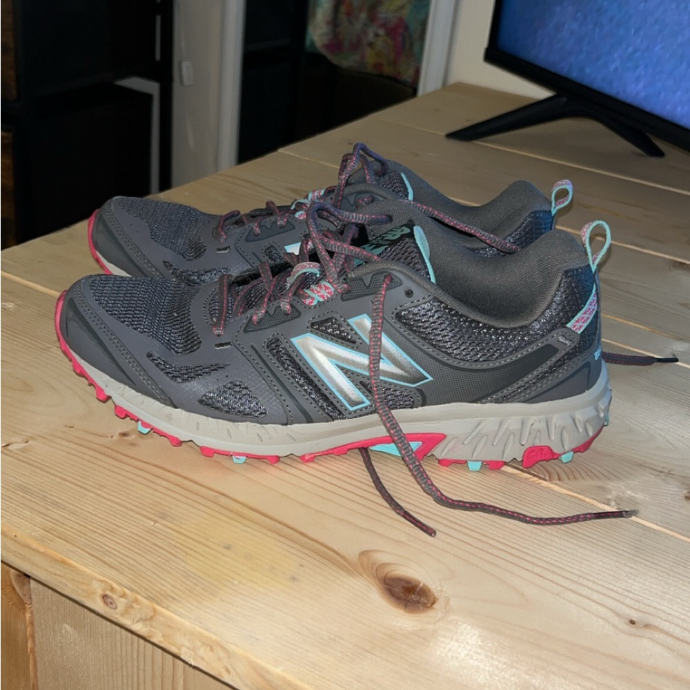 New Balance Women's Charcoal and Teal Athletic Shoes